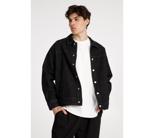 Куртка джинсовая O1, черная