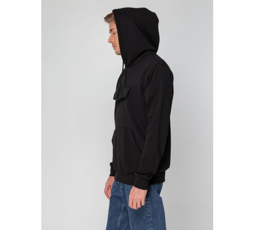 Худи унисекс с карманом на груди Chest Pocket, черное
