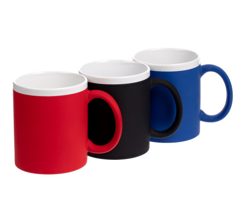 Кружка StopSpot с покрытием софт-тач, черная