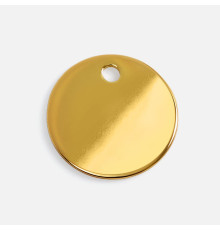 Шильдик металлический Alfa Sirkel, золотистый глянцевый