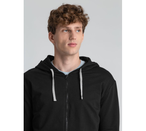 Толстовка на молнии с капюшоном Unit Siverga, черная