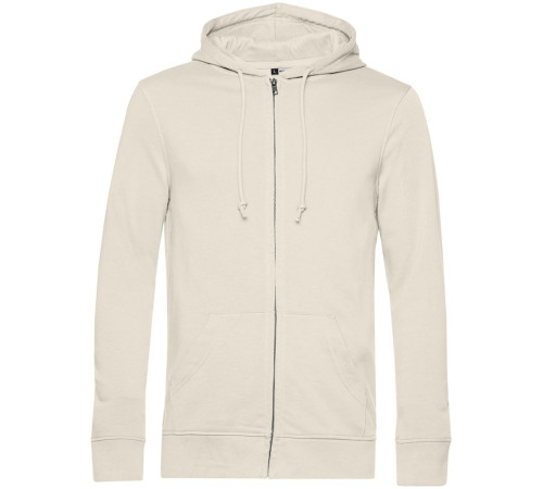 Толстовка на молнии с капюшоном унисекс BNC Inspire (Organic), молочно-белая