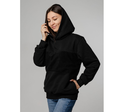 Худи унисекс Patch Catcher со вставкой из липучки, черное