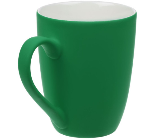 Кружка Good Morning с покрытием софт-тач, ver.2, зеленая