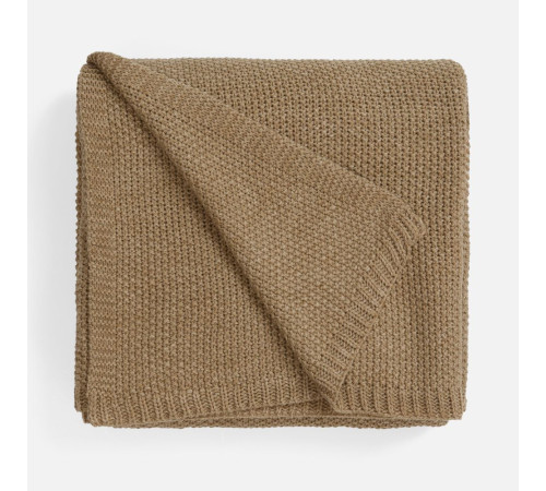 Плед Longview, коричнево-бежевый меланж