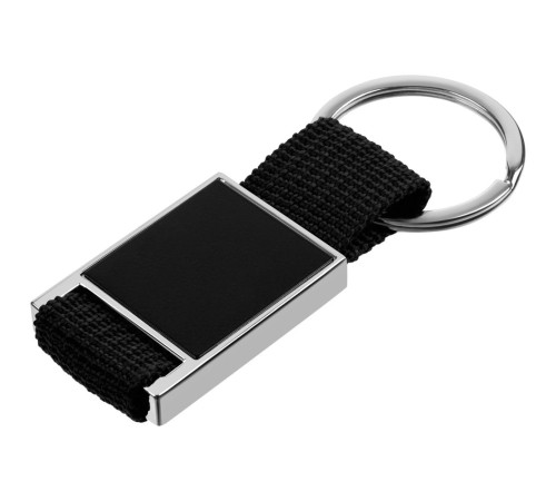 Брелок Stropp с тканевой вставкой, черный