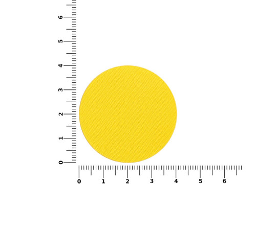 Наклейка тканевая Lunga Round, M, желтая