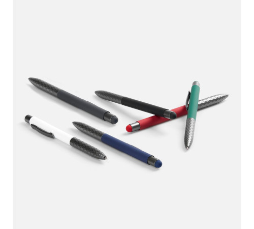 Ручка шариковая Digit Soft Touch со стилусом, черная