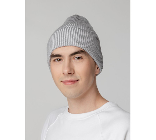 Шапка Nobilis, белая с серым