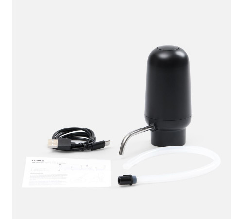 Электрический аэратор-дозатор для вина Lonks, черный