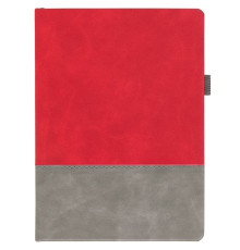 Ежедневник Horizon, недатированный, серый с красным