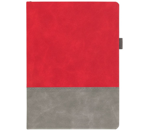 Ежедневник Horizon, недатированный, серый с красным