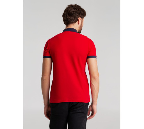 Рубашка поло Prince 190, красная с темно-синим