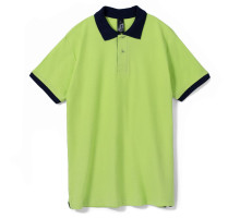Рубашка поло Prince 190, зеленое яблоко с темно-синим