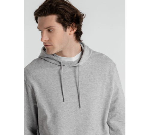 Толстовка с капюшоном унисекс Hoodie, серый меланж