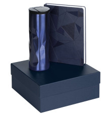 Набор Gems: ежедневник и термостакан, темно-синий