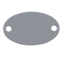 Шильдик металлический Alfa Oval, серый