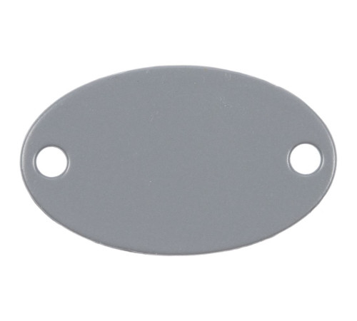 Шильдик металлический Alfa Oval, серый