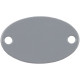 Шильдик металлический Alfa Oval, серый