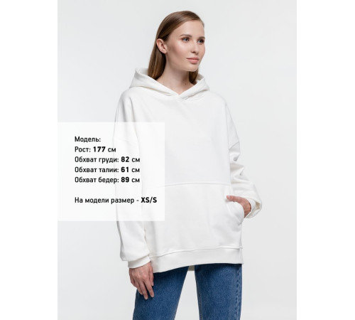 Худи оверсайз Kulonga Comfort Heavy, молочно-белое