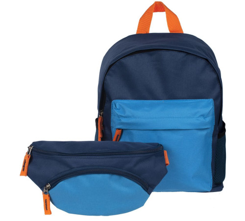 Поясная сумка детская Kiddo, синяя с голубым