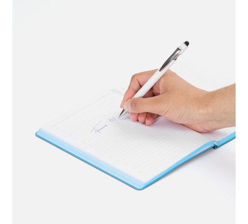 Ручка шариковая Pointer Soft Touch со стилусом, белая