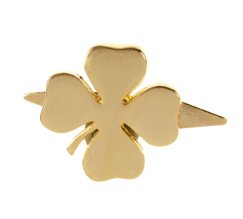 Шильдик «Счастливый клевер», золотистый