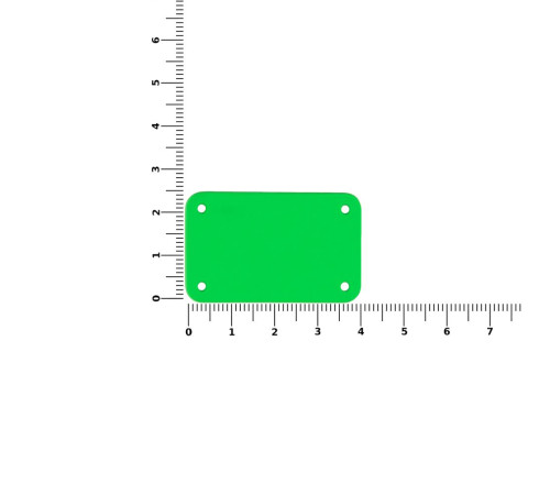 Лейбл из ПВХ Kreta, S, зеленый неон