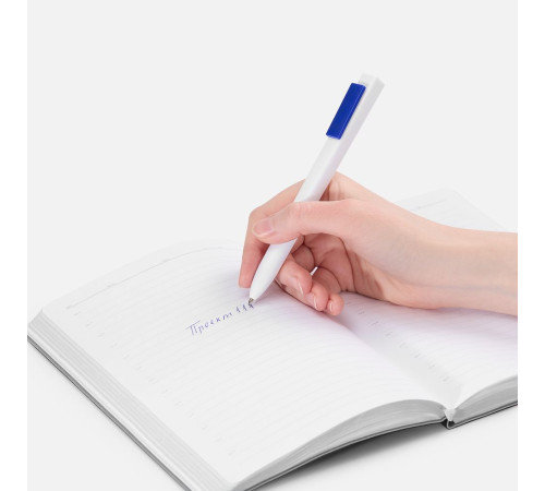 Ручка шариковая Swiper SQ, белая с синим