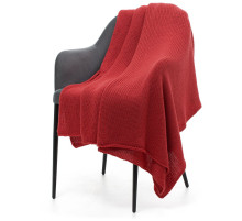 Плед Knitly, красный (коралл)