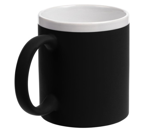 Кружка StopSpot с покрытием софт-тач, черная
