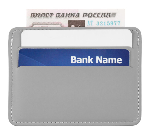 Чехол для карточек Shall Simple, серый