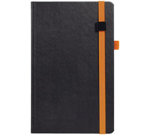 Ежедневник Ton Black, недатированный, черный с оранжевым