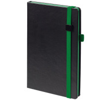 Ежедневник Ton Black, недатированный, черный с зеленым