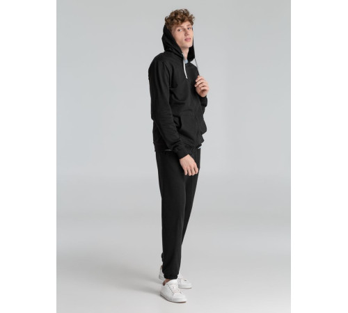 Толстовка на молнии с капюшоном Unit Siverga, черная