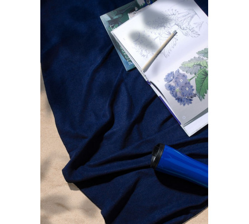 Флисовый плед Warm&Peace, синий