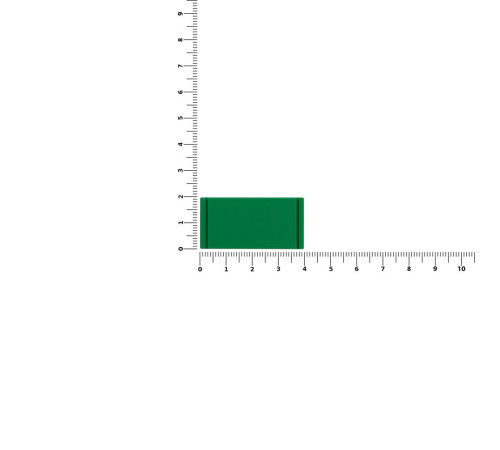 Лейбл из ПВХ Dzeta, XS, зеленый