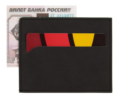 Картхолдер Multimo, черный с зеленым