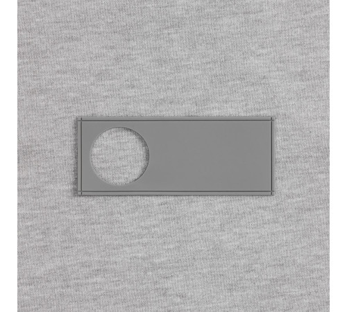 Лейбл из ПВХ с вырубкой «Круг», серый