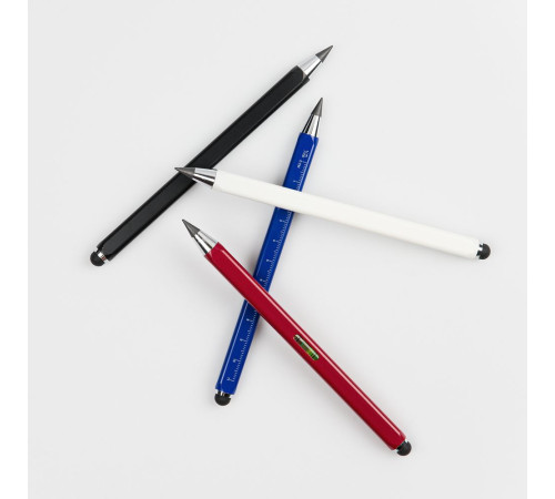 Вечный карандаш Quarta со стилусом и уровнем, белый