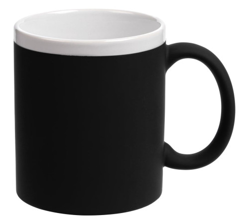 Кружка StopSpot с покрытием софт-тач, черная