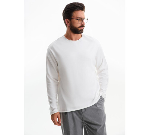 Лонгслив унисекс Siluetti Fuori, молочно-белый