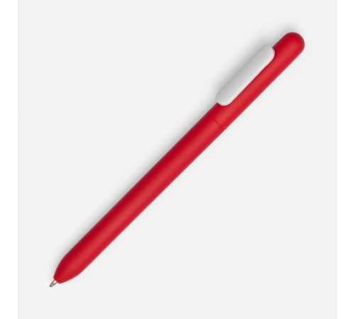 Ручка шариковая Swiper Soft Touch, красная с белым