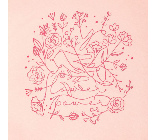 Футболка женская Flower Power, розовая