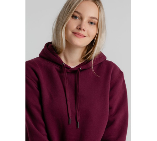 Толстовка с капюшоном унисекс King, бордовая