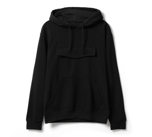 Худи унисекс с карманом на груди Chest Pocket, черное