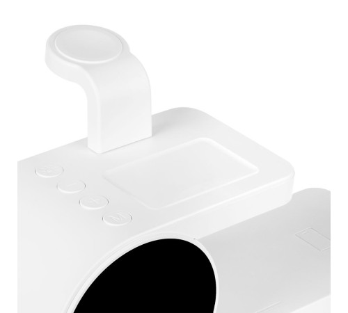 Станция беспроводной зарядки с часами fullStack, белая