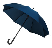 Зонт-трость Magic с проявляющимся цветочным рисунком, темно-синий