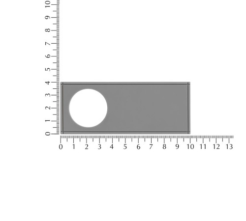 Лейбл из ПВХ с вырубкой «Круг», серый