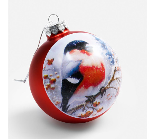 Елочный шар Finery Matt, 8 см, матовый красный